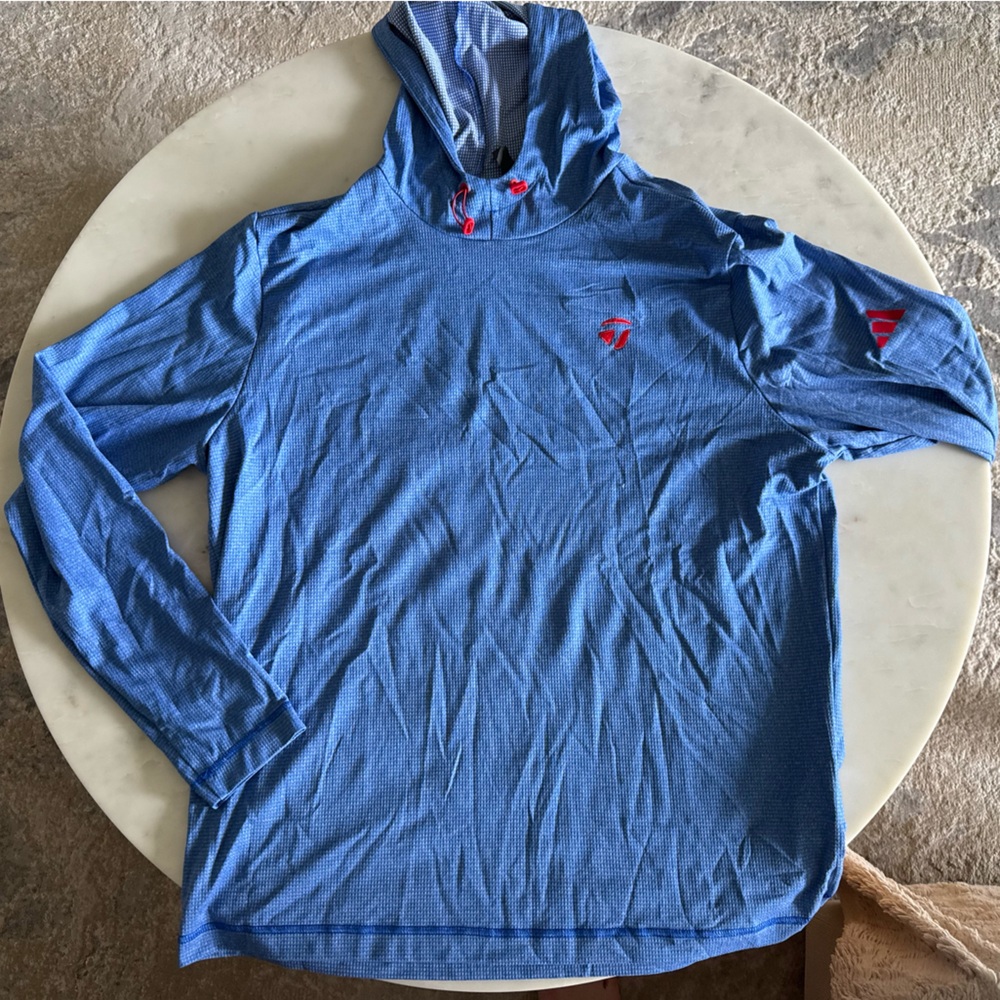 Adidas x TaylorMade Blue Long Sleeve Hoodie